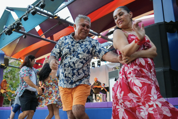Couples dancing at Summer of Salsa Concert Series